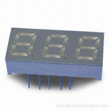 0.28-inch Three-digit 7-segment LED Display with Gray Surface, Ideal for Instrument Panels